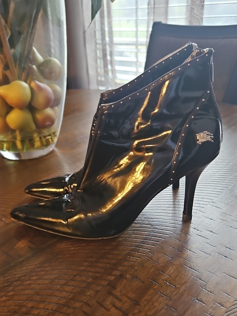 Burberry Patent Leather Booties - 39